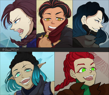 Collection of our Valorant OCs